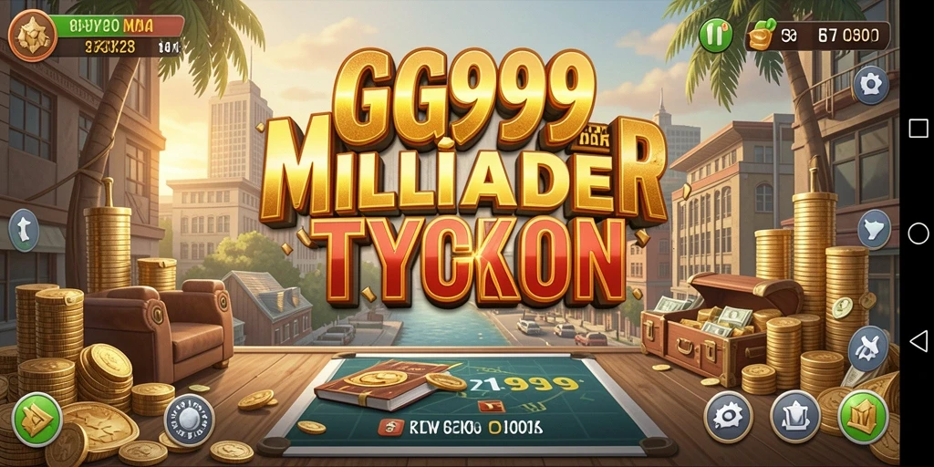 Tangkapan layar gameplay GG999 menampilkan pembangunan bisnis yang strategis.