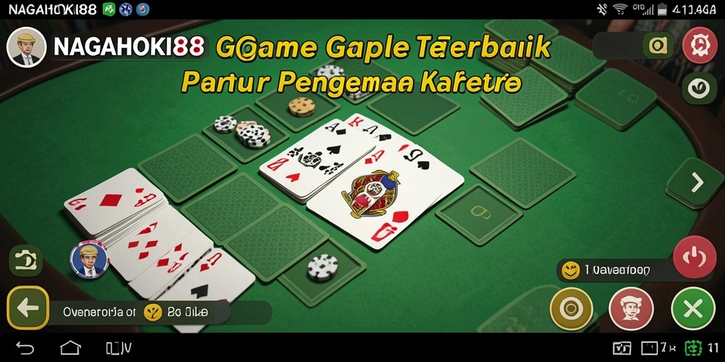 Tampilan menarik dari gameplay Gaple dalam NAGAHOKI88.