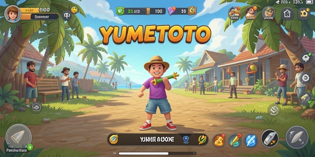 Tangkapan layar YUMETOTO menampilkan gameplay yang seru dan menarik.